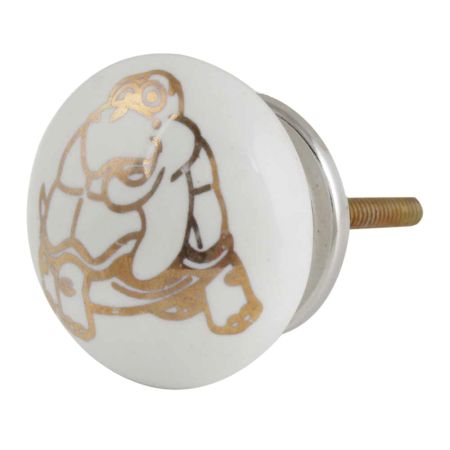 Golden Tortoise Pattern Ceramic Dresser Knobs